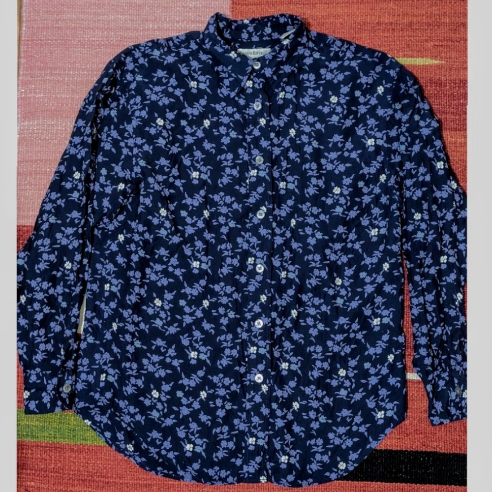 Vintage 90s Banana Republic Floral Women's Shirt